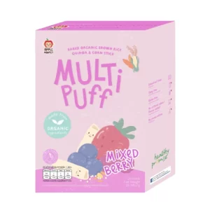 Apple Monkey Organic Multi Puff – Mixed Berry | 12 Bulan+