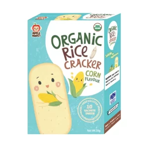 Apple Monkey Organic Rice Cracker Corn Flavour | 9 Bulan+
