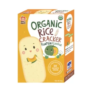Apple Monkey Organic Rice Cracker Pumpkin Flavour | 9 Bulan+