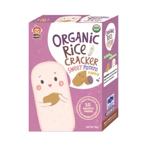Apple Monkey Organic Rice Cracker Sweet Potato Flavour | 9 Bulan+