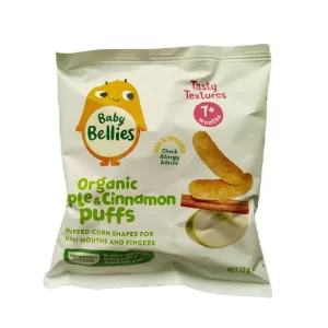Baby Bellies Organic Apple & Cinnamon Puffs 12g | 7 Bulan+