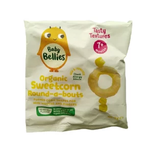 Baby Bellies Organic Sweetcorn Round-a-bouts 12g | 7 Bulan+