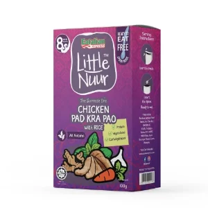 Little Nuur Chicken Pad Kra Pao With Rice | 8 Bulan+