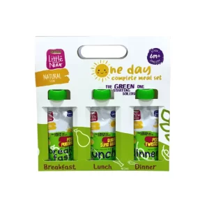 Little Nuur One Day Complete Meal Set (Green) | 6 Bulan+